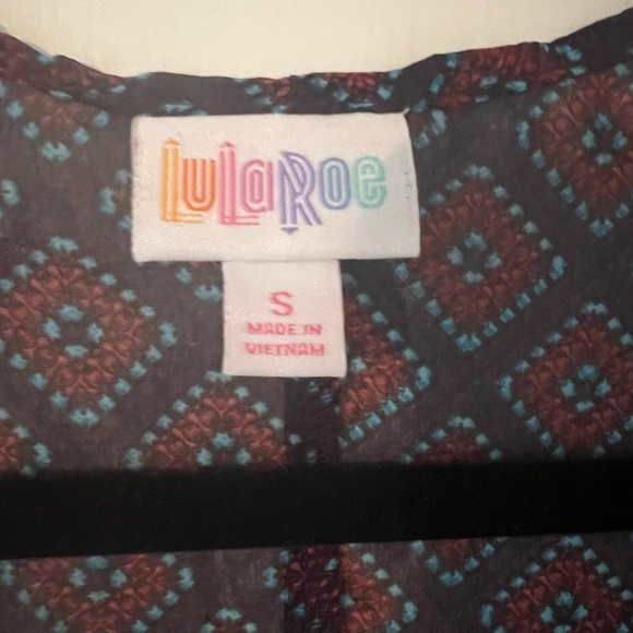 LuLaRoe Multicolor Patterned Kimono size S (SKU-D-132) - Picture 3 of 9